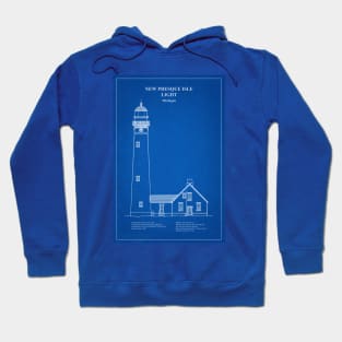 New Presque Isle Light Lighthouse - Michigan - AD Hoodie